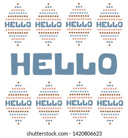 Hello, hand lettering for poster