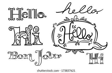 Hello Hello Hand rendered typography