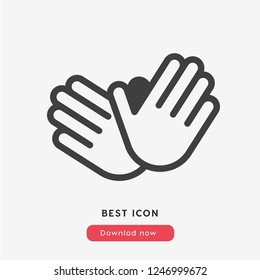 hello hands icon vector