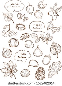 hello happy autumn contoured vector forest fall season