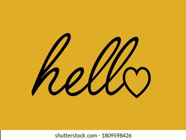 hello heart lettering design vector hand drawn daisy heart daisy drawing for different apparel and T-shirt margarita decorative fashion style trend quote,stationery,motivational,inspiration chamomile 