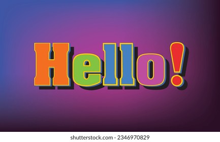 hello and Hi banner design element.invitations and greetings,use for welcome poster and banner concept, vector illustration design template.