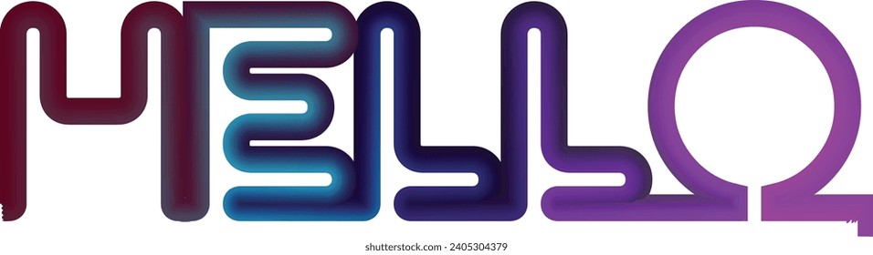 Hello, Hi speech bubble in cartoon style 3d bold concept. Modern White bubble with message Text Hello , yellow background for banner, poster, sticker