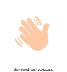 Hello, Hi, Wave Your Hand, Clean Hands, Moving Hand, Stop. Moving Hand Icon. Partner. High Five. Communication. Web Vector Illustration Simple Icon