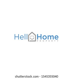 hello home logo design concept.