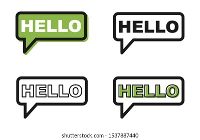 Hello icon chat, messenger vector for your website. Modern symbol for web, app etc