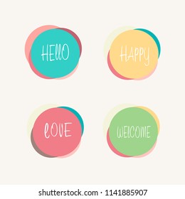 Hello icon tag set