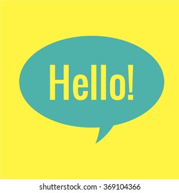 Hello icon Vector EPS 10 illustration.