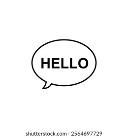hello icon vector symbol isolated