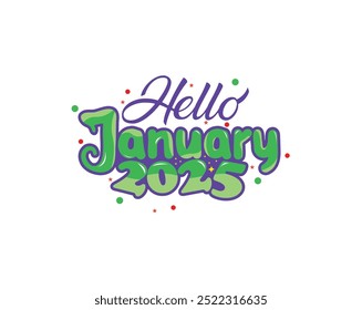 Hallo Januar 2025 Typografie Design