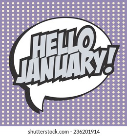 hello january background, illustration in vector format