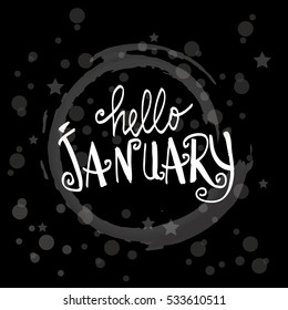 Hello January text