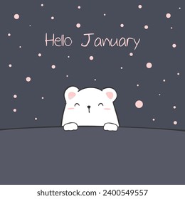 Hello January. Hello January vector. Welcome January.