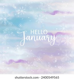 Hello January. Hello January vector. Welcome January.