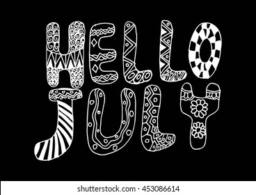Hello July. Doodle