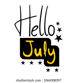 Hello July symbol