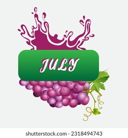 hello july vector background. welcome july. suitable for card or poster