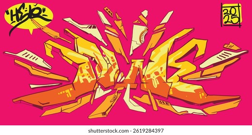 Hello June graffiti design. Vector illustration.
