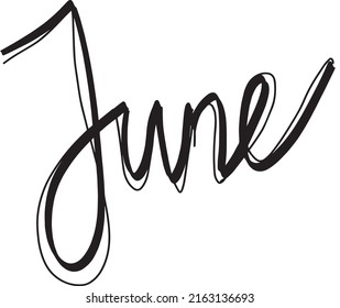 Hello June Handwritten Vector Illustration Stock Vector (Royalty Free ...