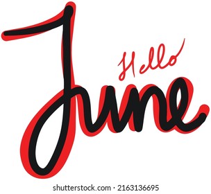 15 One line drawing of word june Images, Stock Photos & Vectors ...