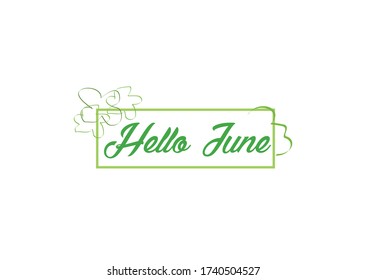 hello june, simple design for hello june greeting cards.