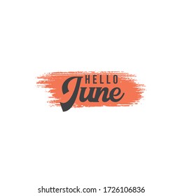 Hello June Template Design Vector