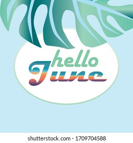 Hello june vector background art