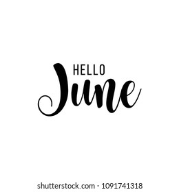Hello June Vector Template Design Illustration