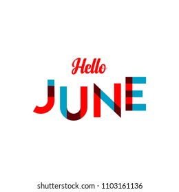 Hello June Vector Template Design Illustration