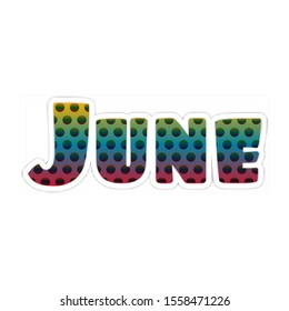 Hello June vector template. Design for banner, greeting cards or print.