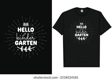 Hallo kinder garten grundschule klassenzimmer unterricht typografie tshirt design