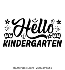 Hola Kinder Garten SVG, Vector Kinder Garten, Vector Escolar