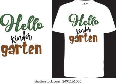 Hallo Kinder Grade Design, Grade Design T-Shirt , Back to School Design, Kindergarten Design