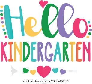 hello kindergarten full color can print