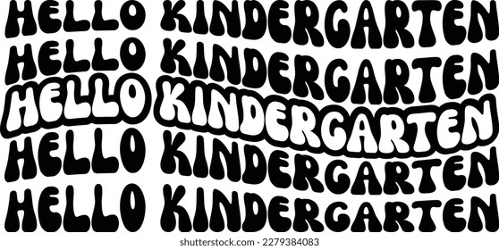 Hello Kindergarten print ready design