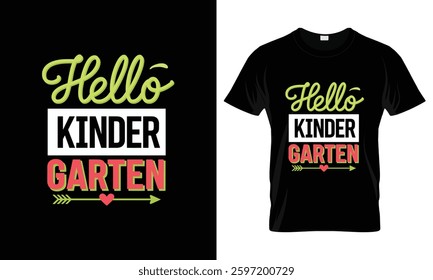 Hello kindergarten School t-shirt design