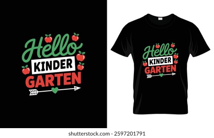 Hello kindergarten School t-shirt design