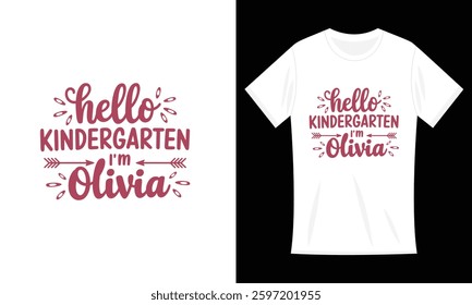 Hello kindergarten School t-shirt design