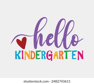 Hello Kindergarten, Teacher Gift ,First Day Of School ,Kids Back To School T shirt, Gaming School T shirt,100 Days Saying