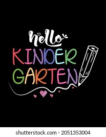 Hello Kindergarten Team Kinder Back to School Teacher Kids T-Shirt