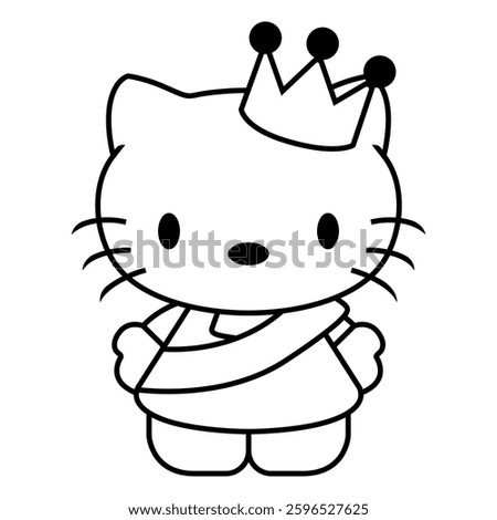 hello kitty doll icon vector illustration beautiful 001