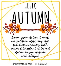 hello leaves autumn berry wreath horizontally