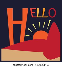 The hello letter art.