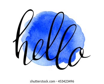 Hello. Lettering. Calligraphy