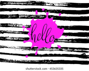 Hello. Lettering. Calligraphy