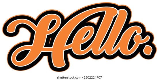 Hello lettering design Royalty Free Vector