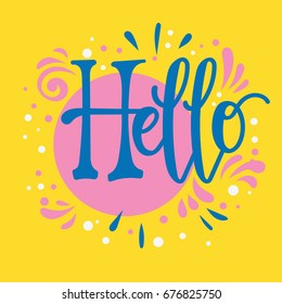 Hello Lettering with Handrawn Style