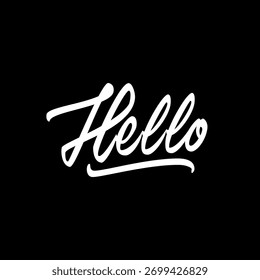 Hola Lettering Lettermark Ilustración vectorial de escritura