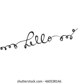 hello lettering word vector file
