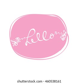 hello lettering word vector file
